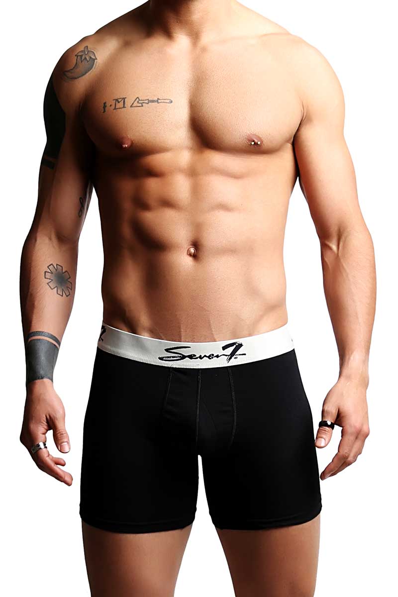 2-Pack Seven7 Solid Black Boxer Brief