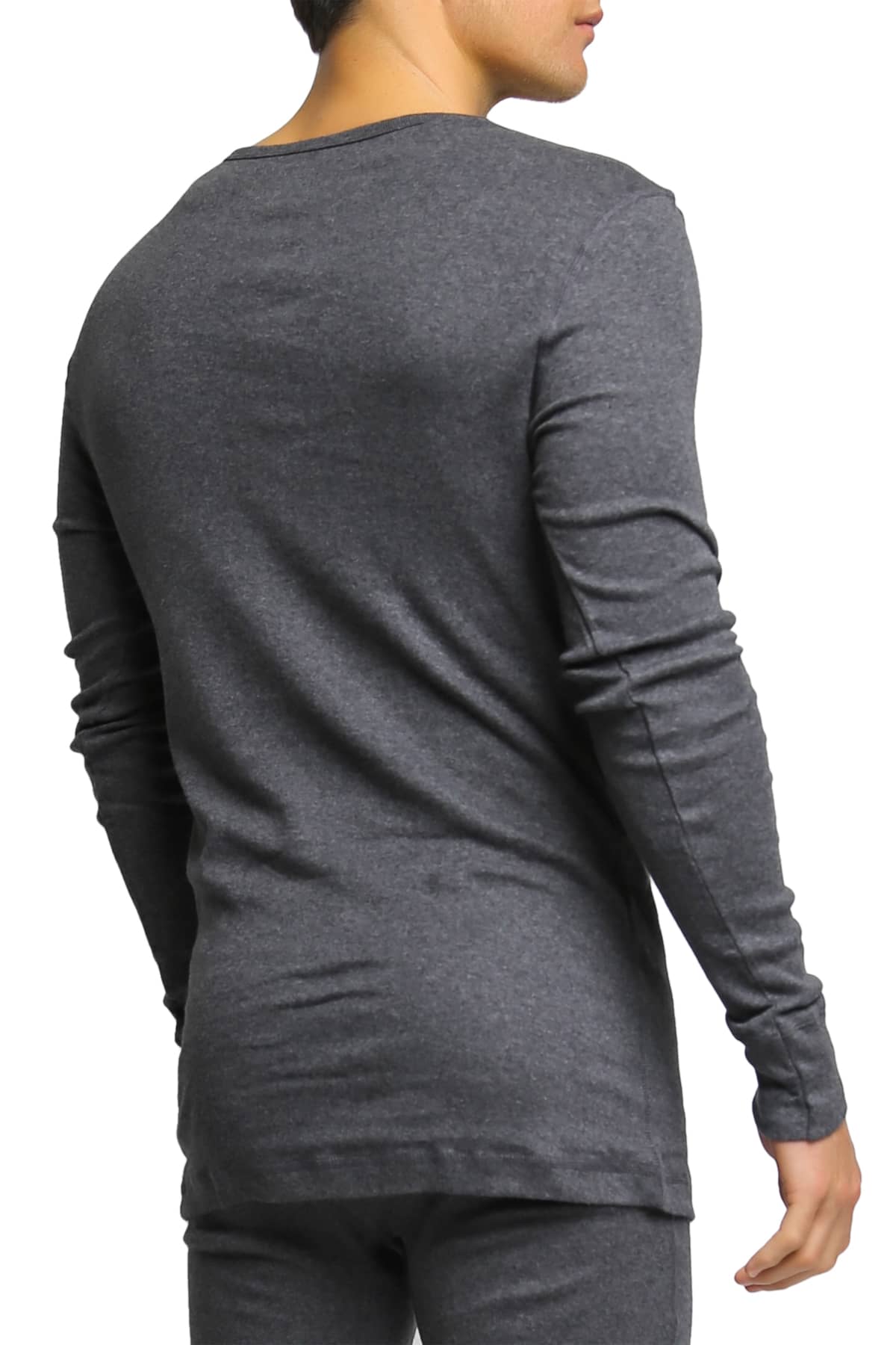 2(X)IST Charcoal Essential Long Sleeve Henley