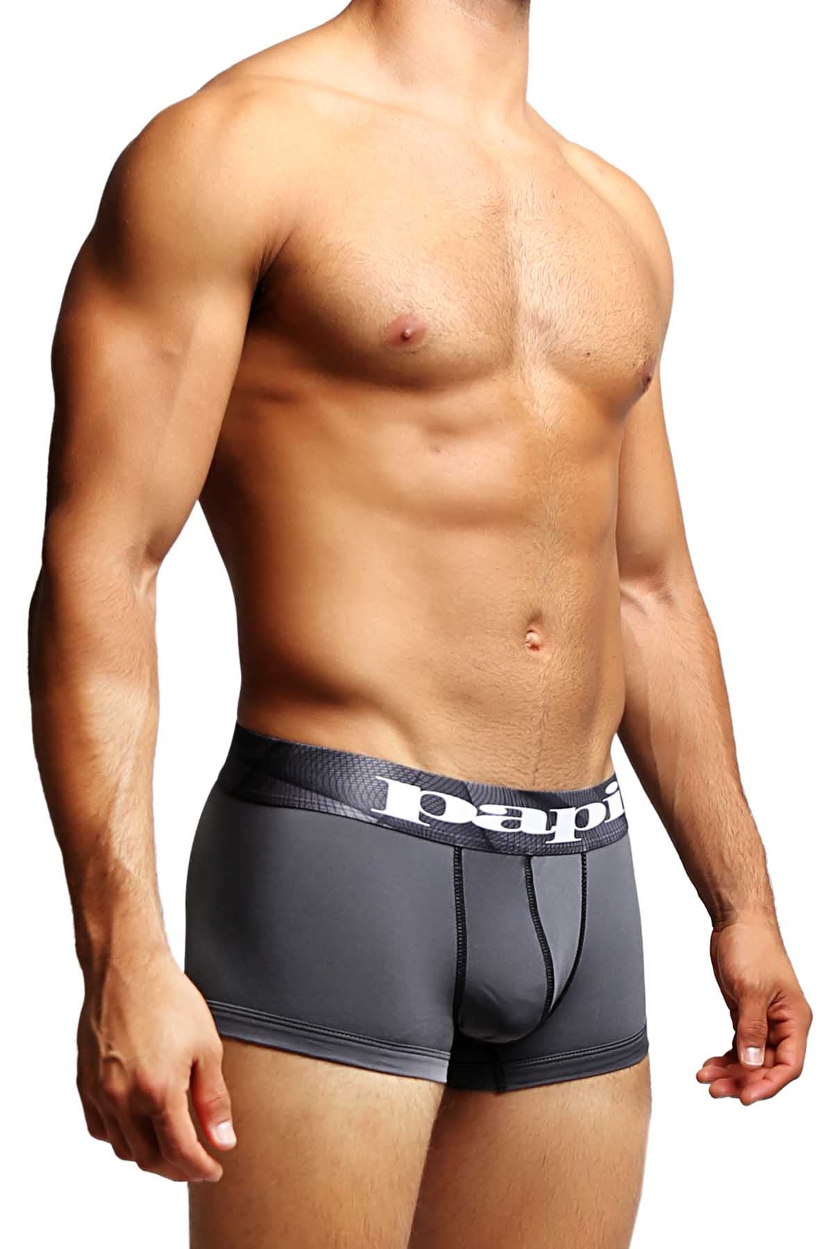 2-Pack Papi Black & Grey Contrast Microfusion Performance Brazilian Trunks