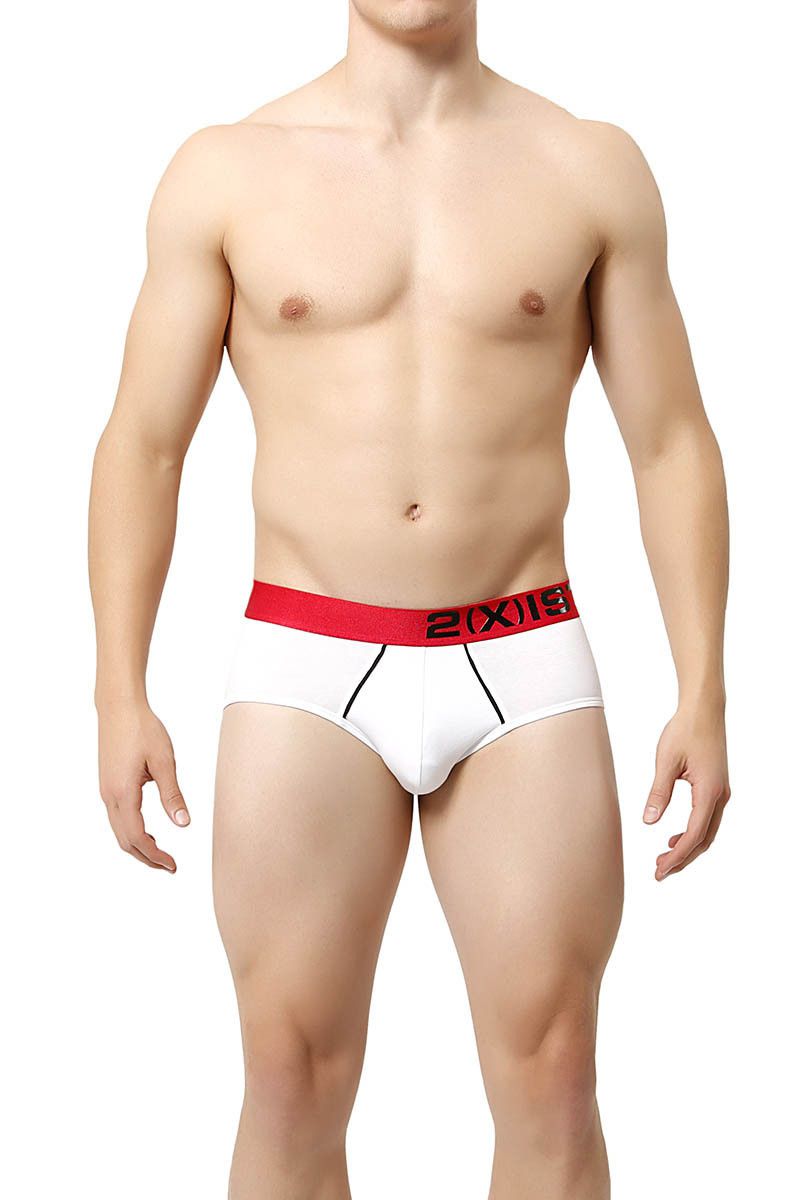 2(X)IST Love White Contour Brief