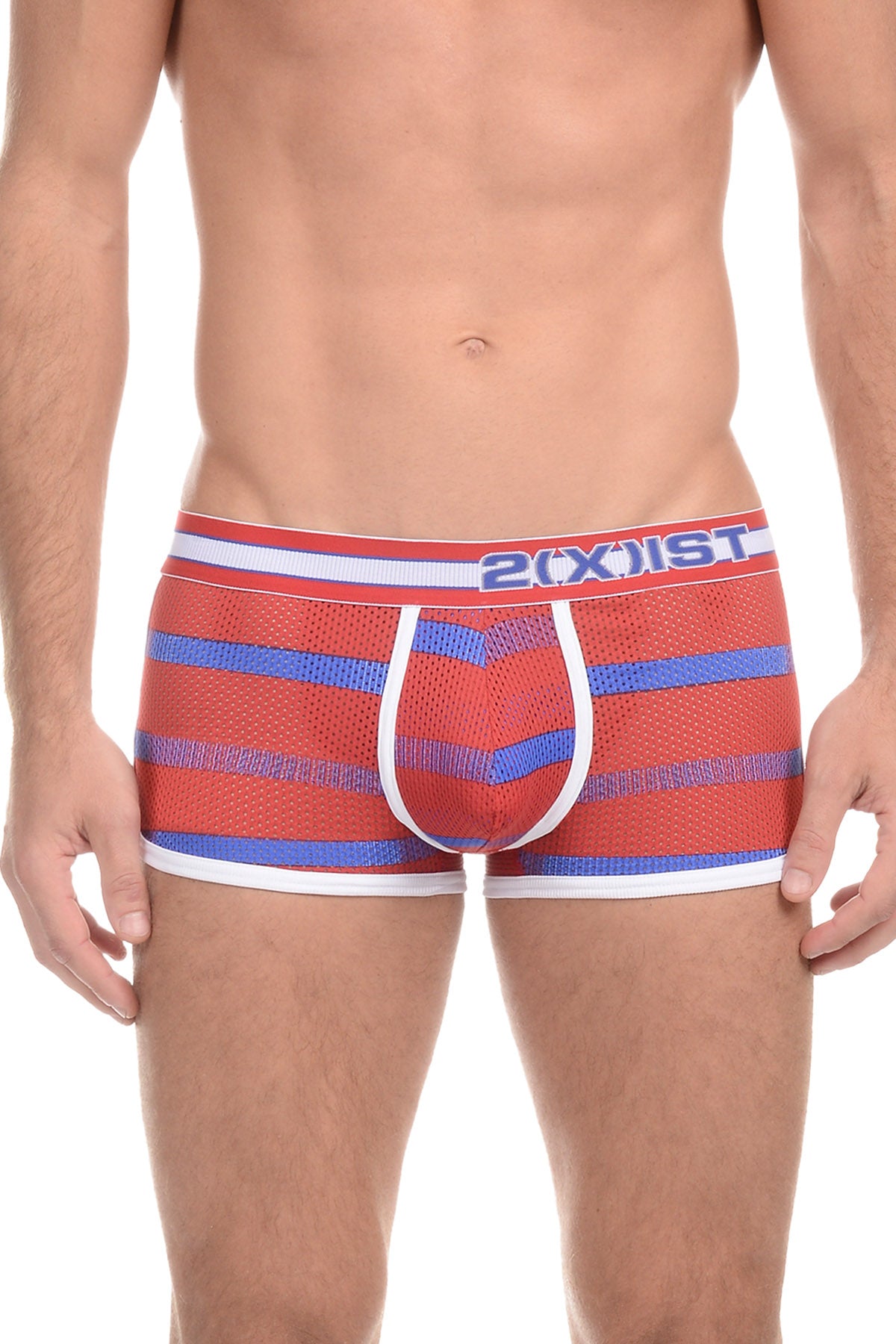 2(X)IST Haute Red Rugby No-Show Trunk