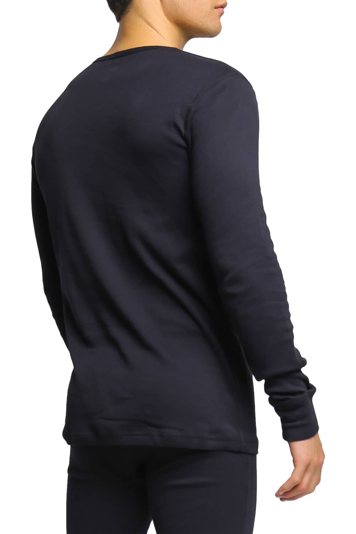 2(X)IST Black Essential Long Sleeve Henley