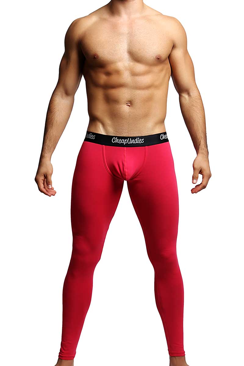 CheapUndies Red Contour Pouch Long Underwear | CheapUndies