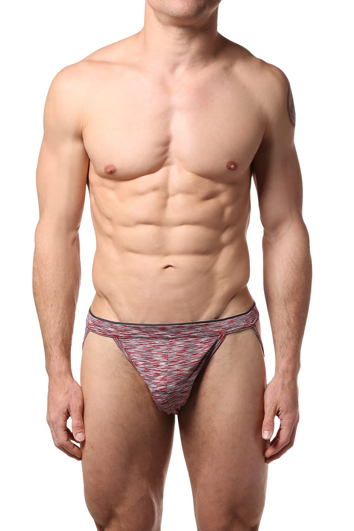 2(X)IST Salsa-Red/Space-Dye Sliq Micro Jockstrap