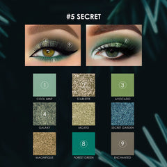 Focallure Brand Glitter Green Eyeshadow Palette Foreveryoungdirectshop