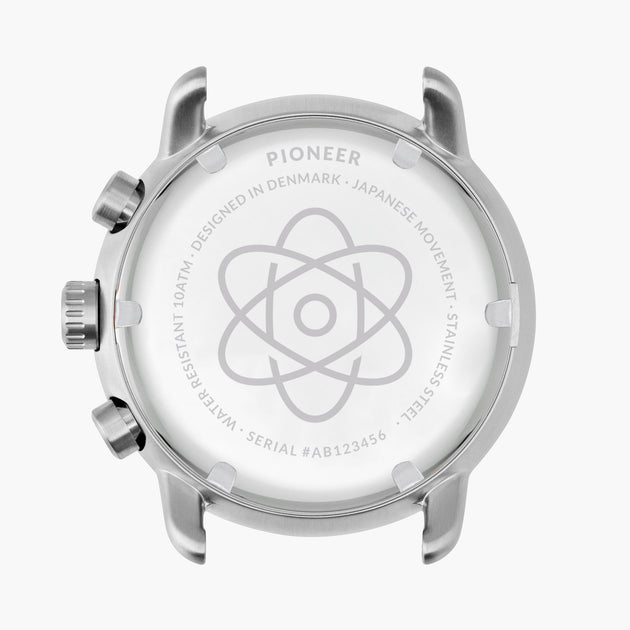 Pioneer - 組合裝 耀棕錶盤 - 月光銀錶殼 | 月光銀三珠精鋼&復古棕錶帶