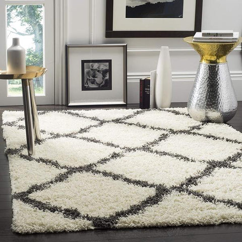 Gray and white shag rug cool rug style