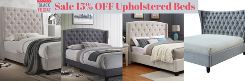 Upholstered bed black friday sale