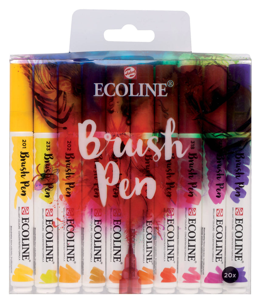 Talens Ecoline Brush Pen Set 10 Pastel - Wet Paint Artists
