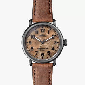 Shinola The Runwell 41mm - Petoskey Stone Dial - Hamilton Business Gifts - Petoskey Stone Necklace