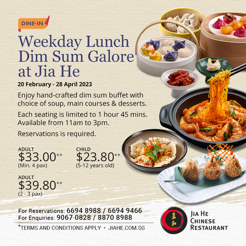 Jia He Chinese Restaurant Weekday Dim Sum Promo 
