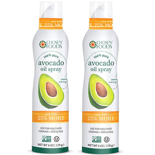 Chosen Foods Avocado Oil Spray – Non-Gmo, Kosher, Keto and Paleo Diet Friendly, for High-Heat Cooking, Frying, Baking, 6 Oz (Pack of 2)