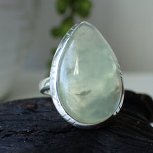  sterling silver prehnite crystal stone ring