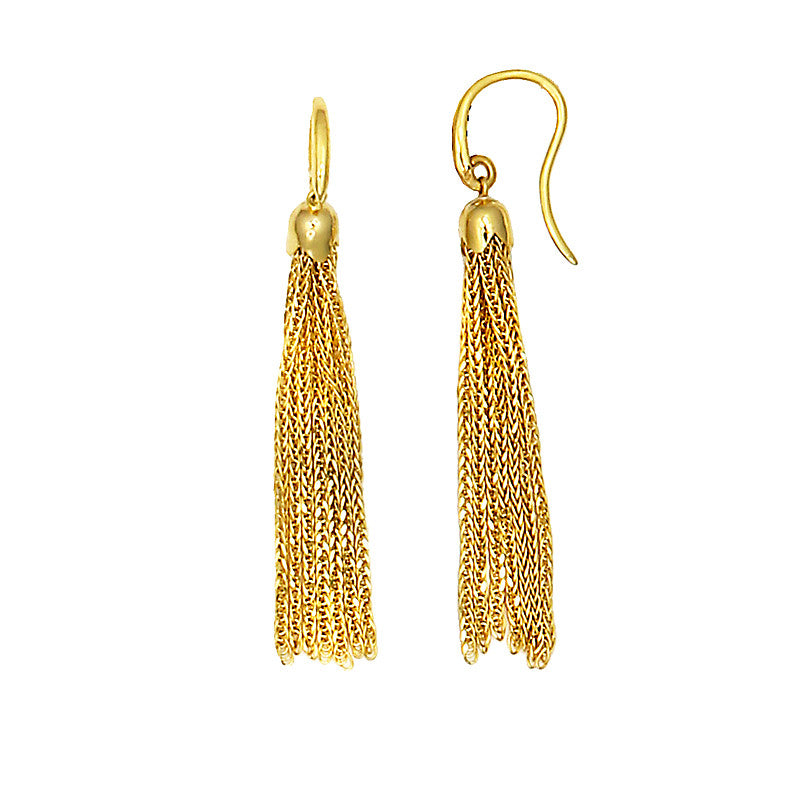 14 Karat Yellow Gold Fringe Earrings