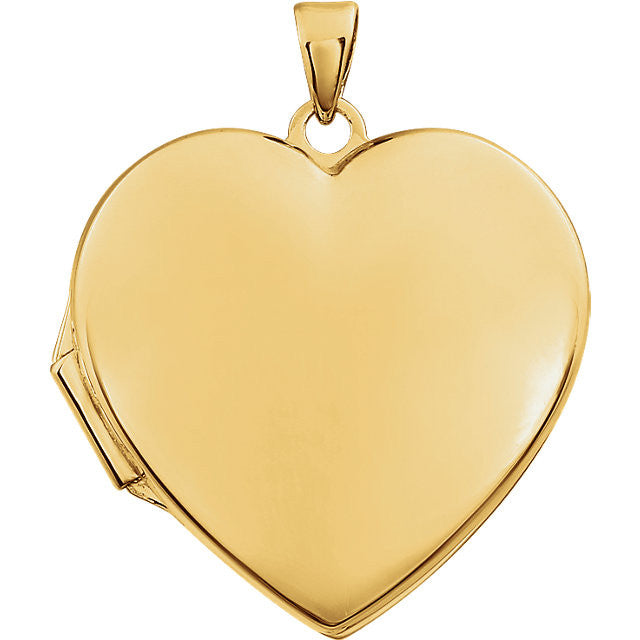 14 Karat Yellow Gold Heart Shaped 