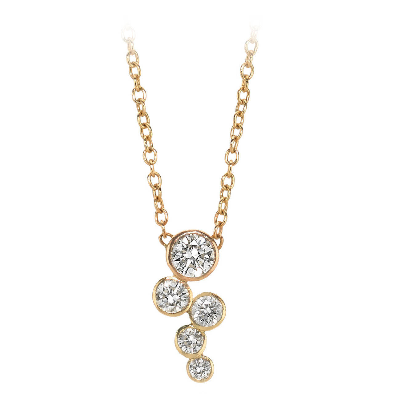 18 Karat Yellow Gold Diamond Cascade Necklace - Mrs. Jones & Company