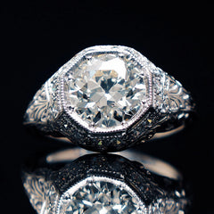 Edwardian Platinum, Diamond Engagement Ring