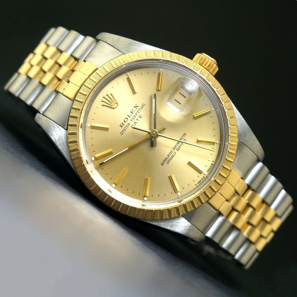 1987 Rolex Date Two Tone Gold 