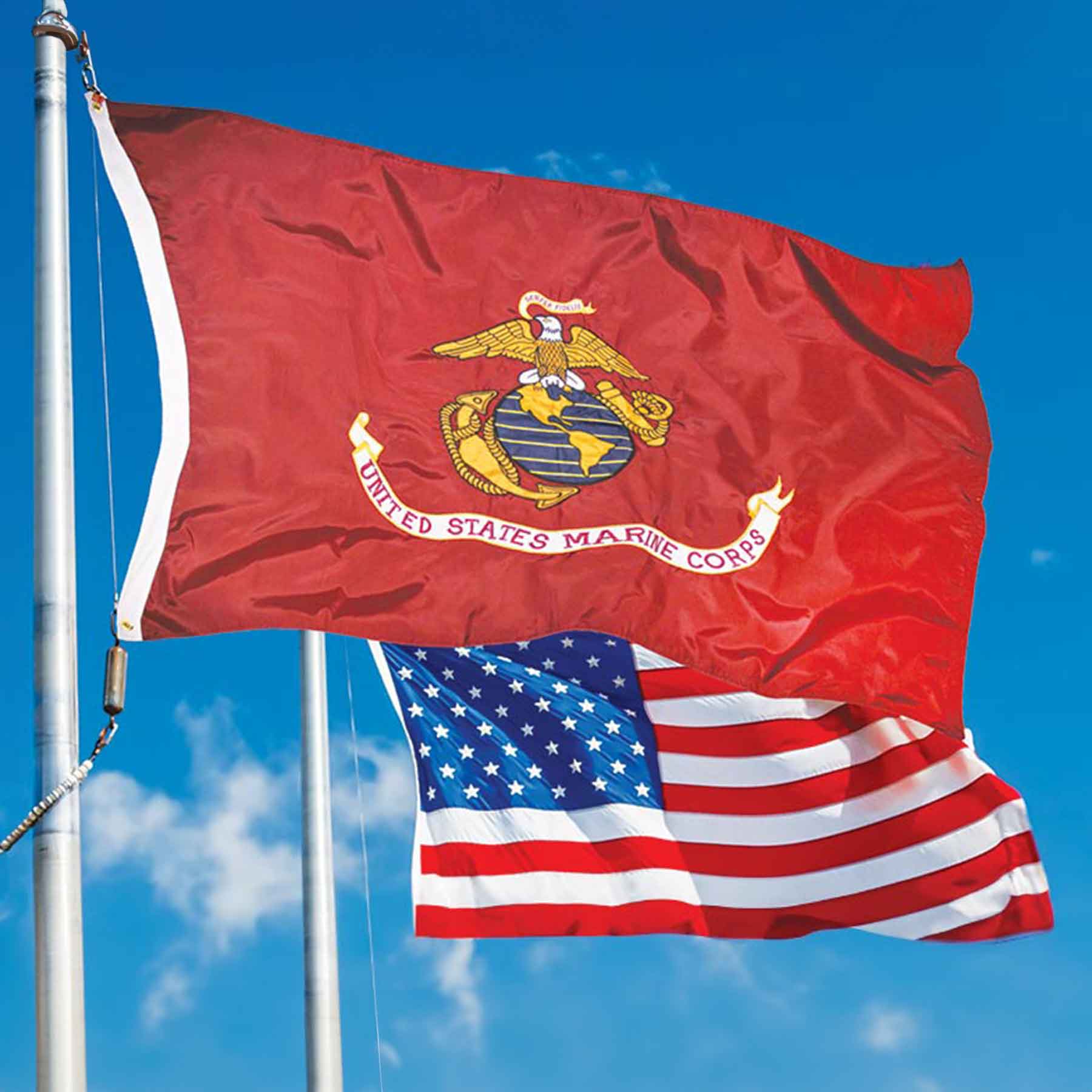 Image of USA Marine Corps 3' x 5' Flag Combo