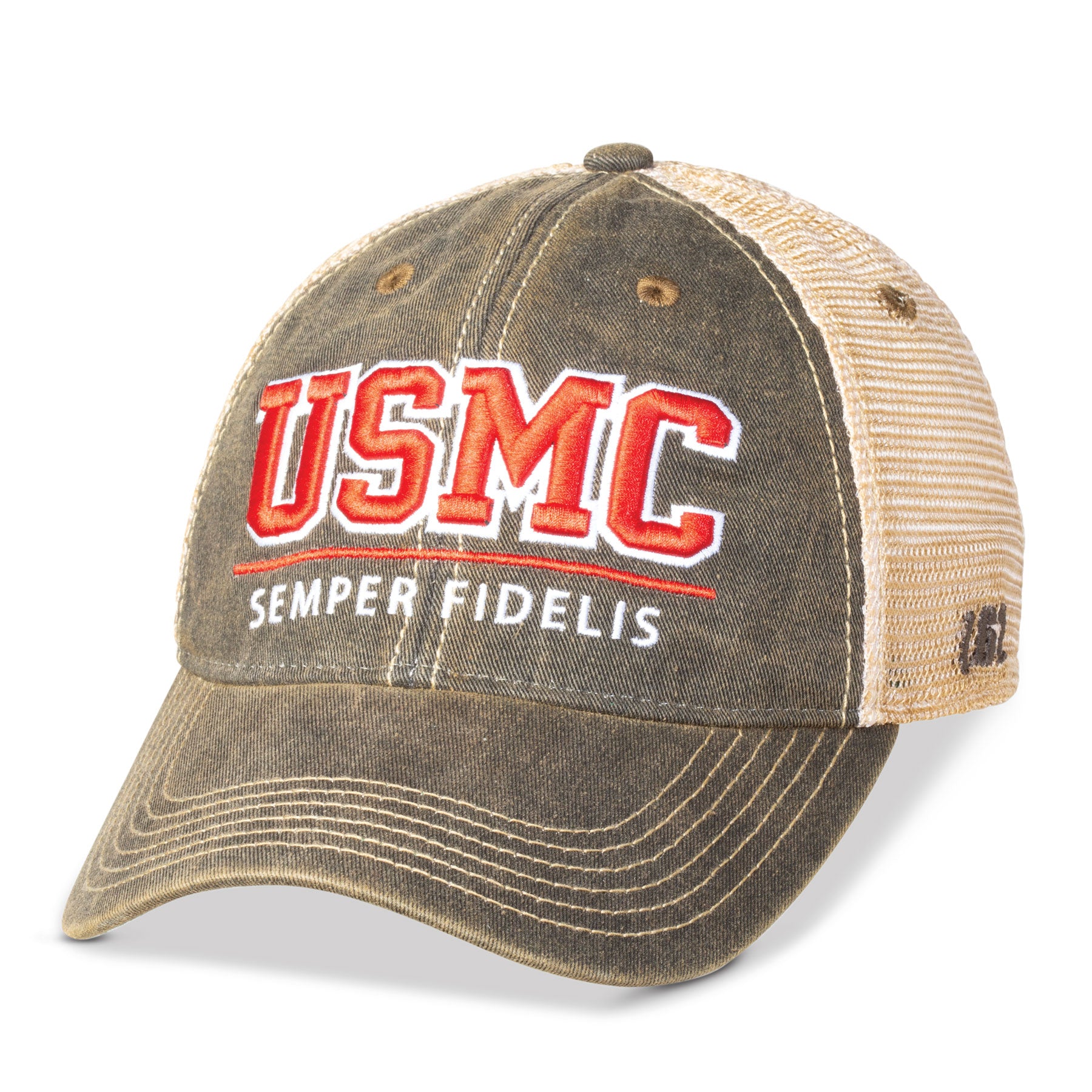 Image of USMC Mesh Back Hat- Faded Black