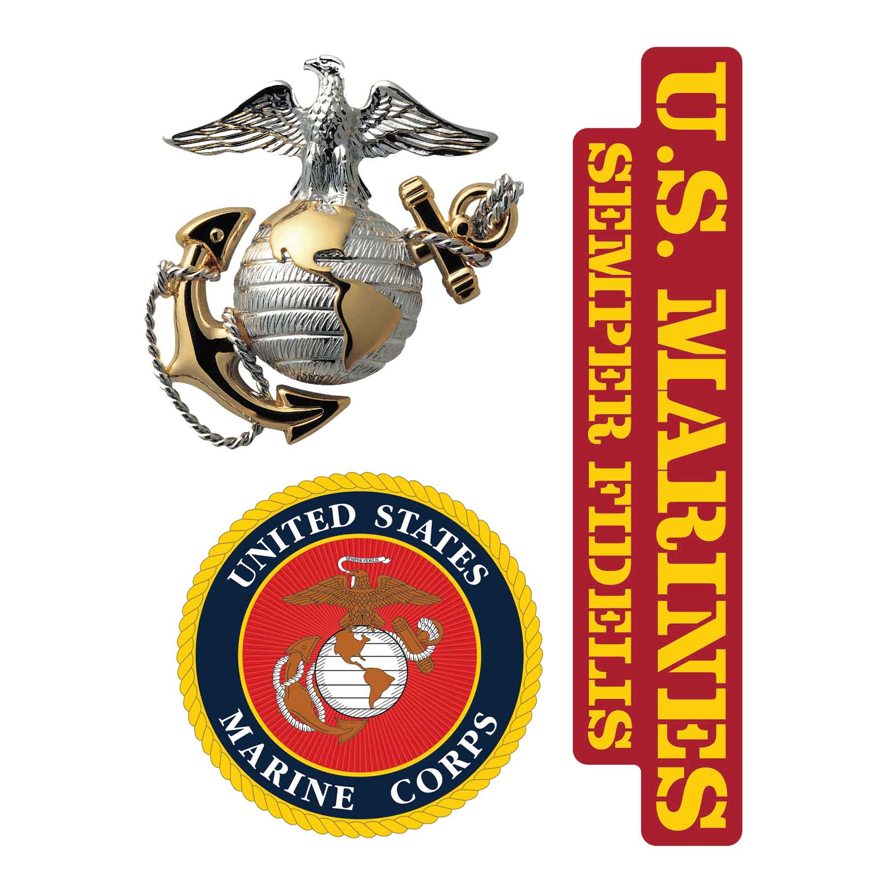 Image of Marines Multi-use Decals 3-pack