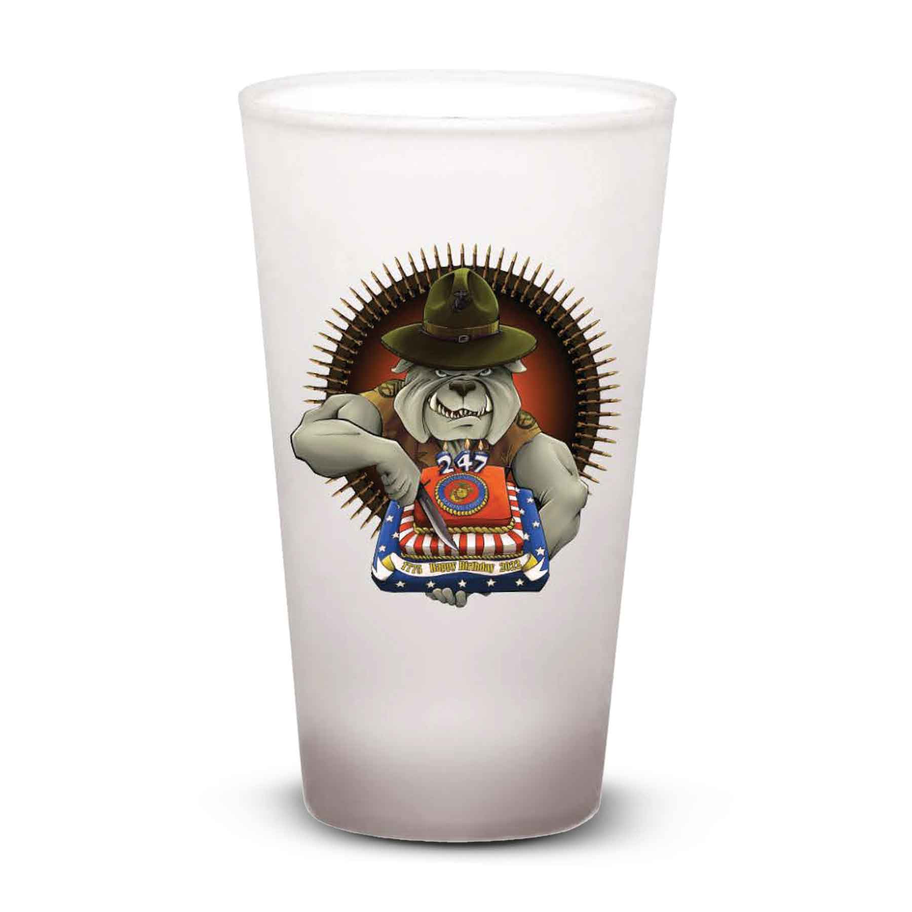 247TH BIRTHDAY FROSTED PINT GLASS