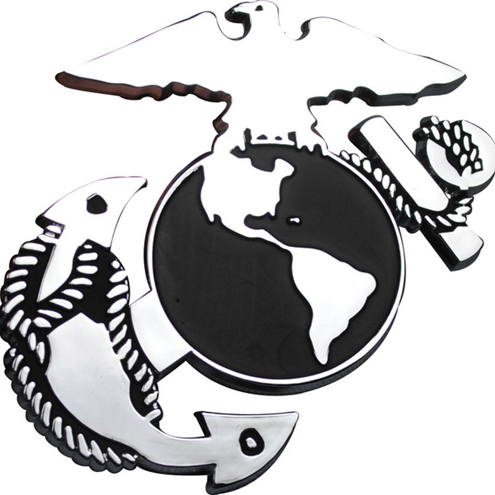 Eagle Globe and Anchor Chrome Auto Emblem