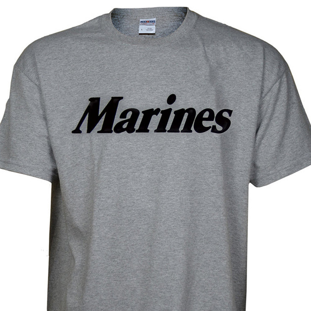 Image of U.S. Marines Classic Gray T-shirt Screen Printed