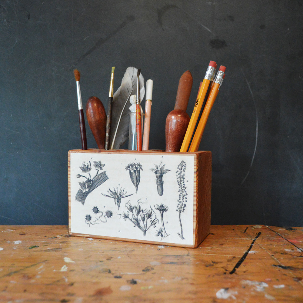 Decoupage Desk Caddy | Peg and Awl