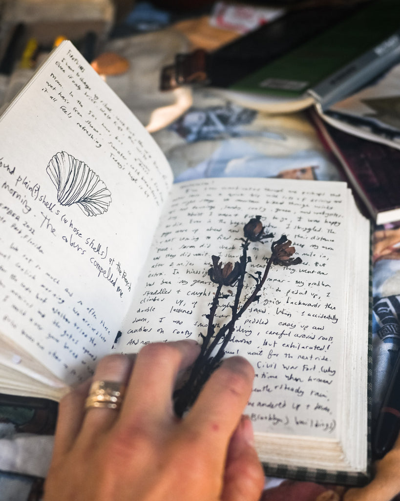 journal page filled with writing