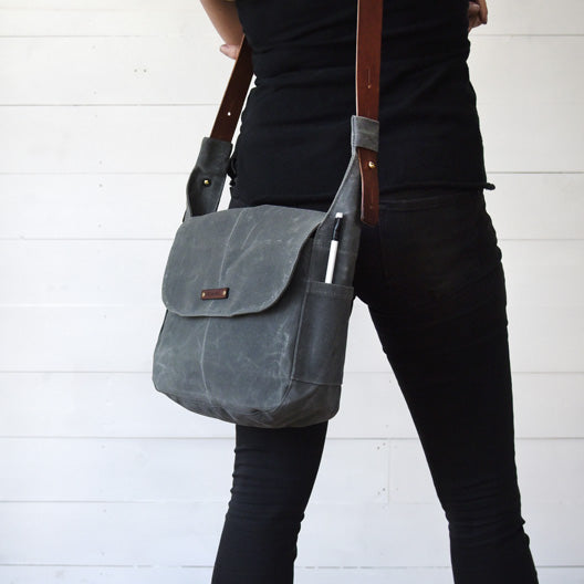 The Finch Satchel in Slate | Peg and Awl
