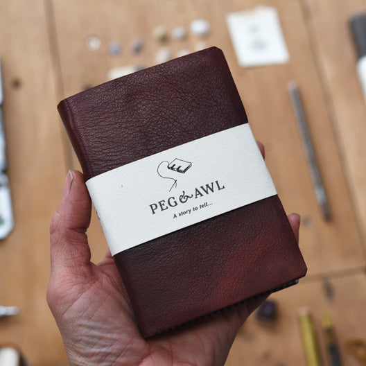 Leather Bordeaux Journal by Peg and Awl