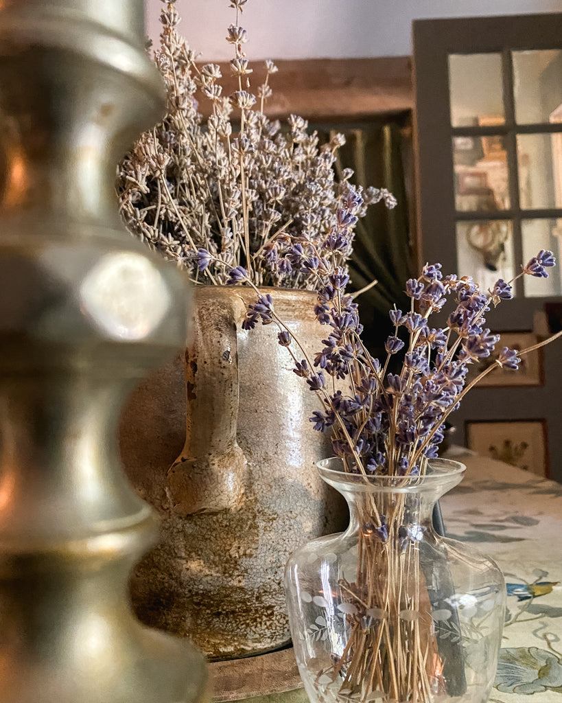 Lavender bunches in the kitchen at warwick furnace farm