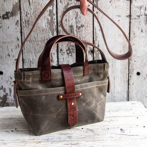 Mini Waxed Canvas Tote