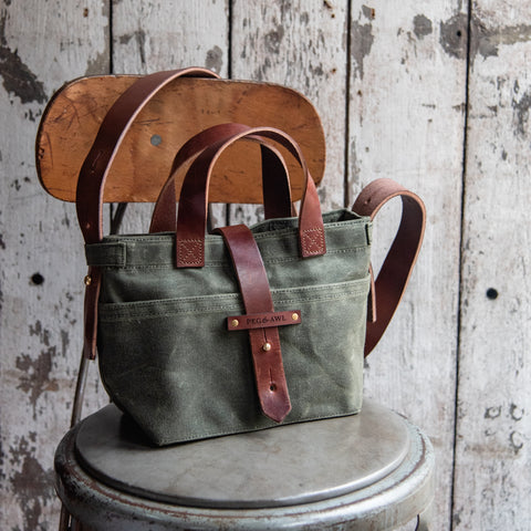 Mini Waxed Canvas Tote