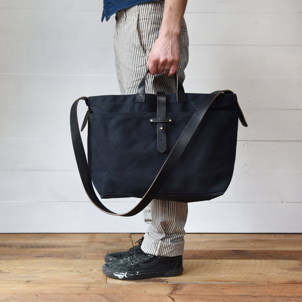 Large Waxed Canvas Tote