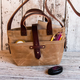 Autumn Colors: Mini Waxed Canvas Tote