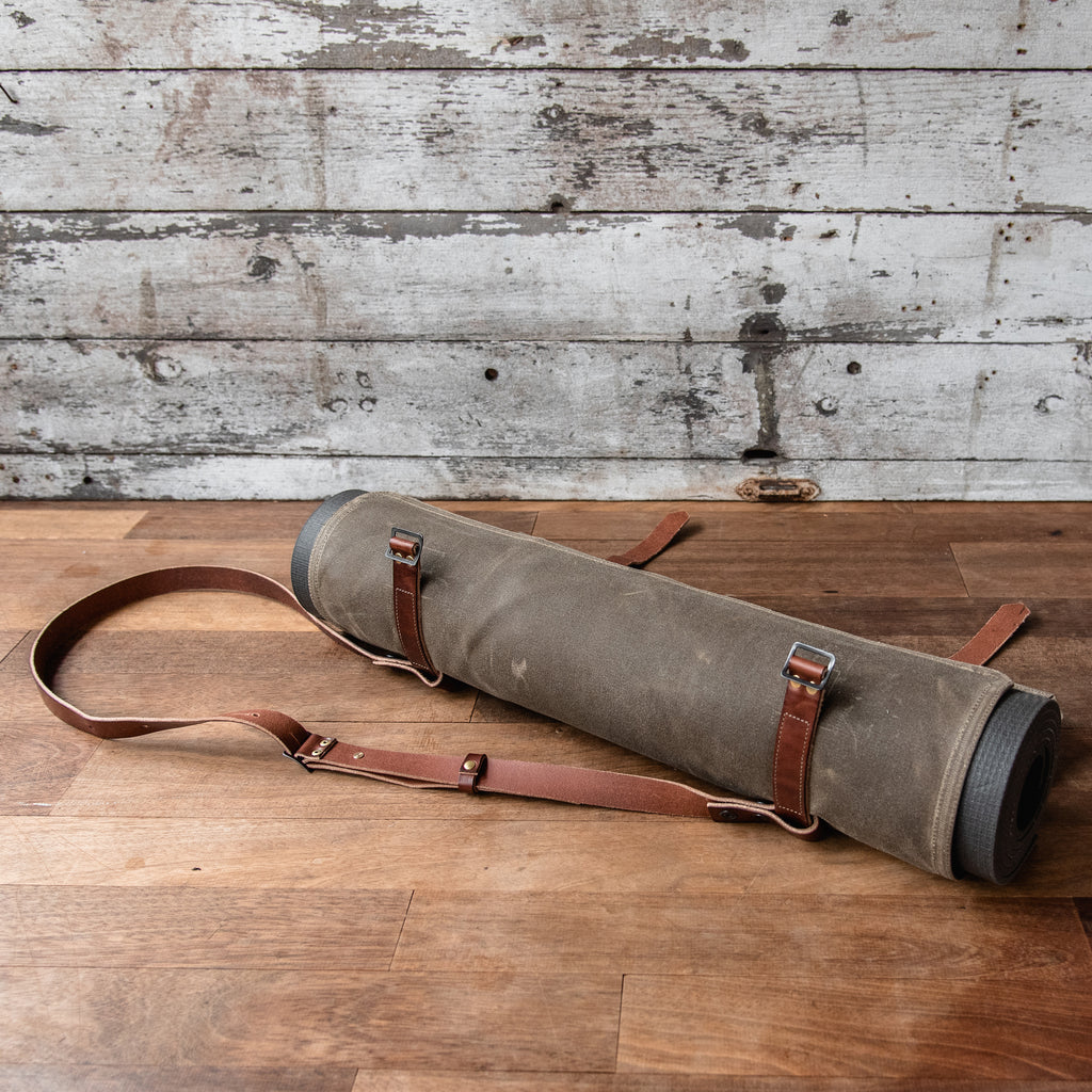 leather yoga mat bag