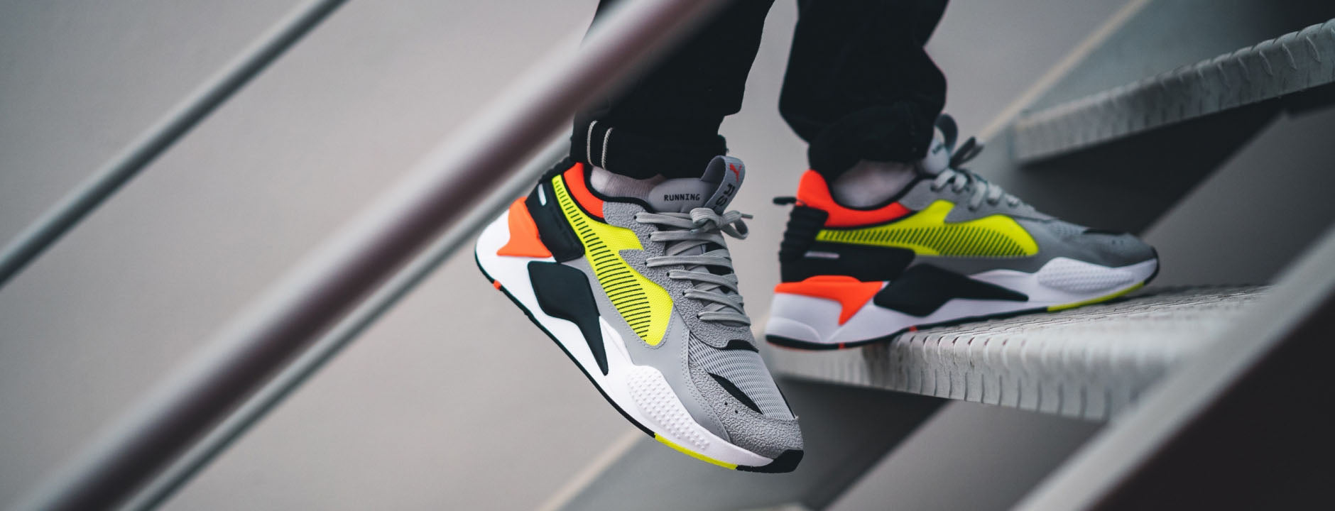 puma rs x grey yellow