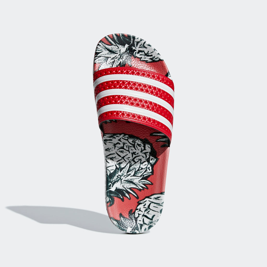 adidas red slides womens