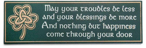 May Your Troubles Be Less Irish Blessings Wall Decor