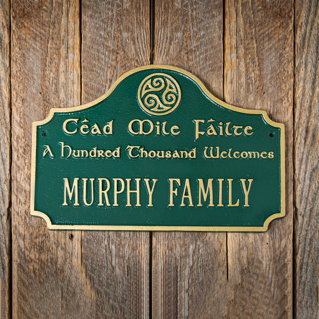 Personalized Céad Míle Fáilte Plaque – Creative Irish Gifts