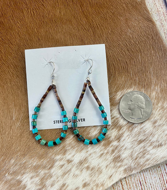 Native american outlet turquoise hoop earrings