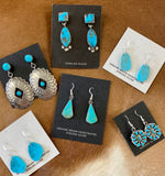 The Lauren Turquoise Slab Earrings
