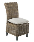 White Rattan Dining Chair