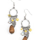 Paparazzi Bountiful Blessings Yellow Fishhook Earrings - P5WH-YWXX-179XX