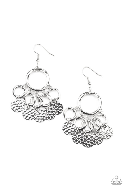 Paparazzi Cheers to Happily Ever After Silver Fishhook Earrings - P5RE-SVXX-324XX