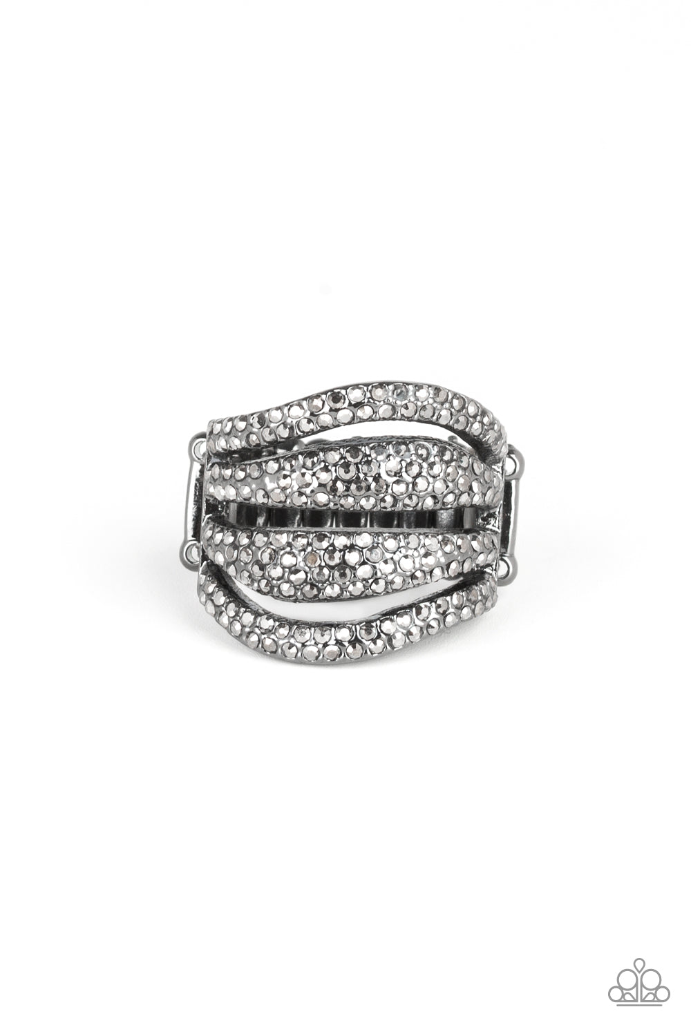Paparazzi Roll Out The Diamonds Black Ring - Life Of The Party Exclusi ...