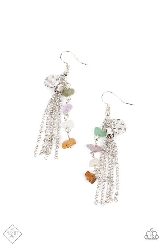 Paparazzi Ruffle Around The Edges Silver Fishhook Earrings - Fashion Fix Sunset Sightings August 2020