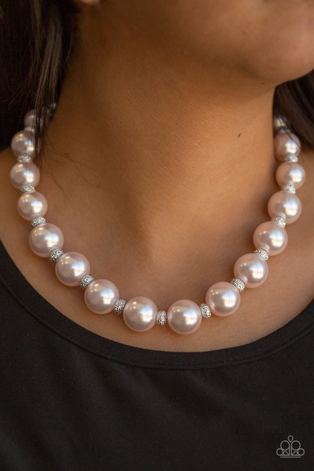Art Deco Double Strand Pearl Cocktail Necklace